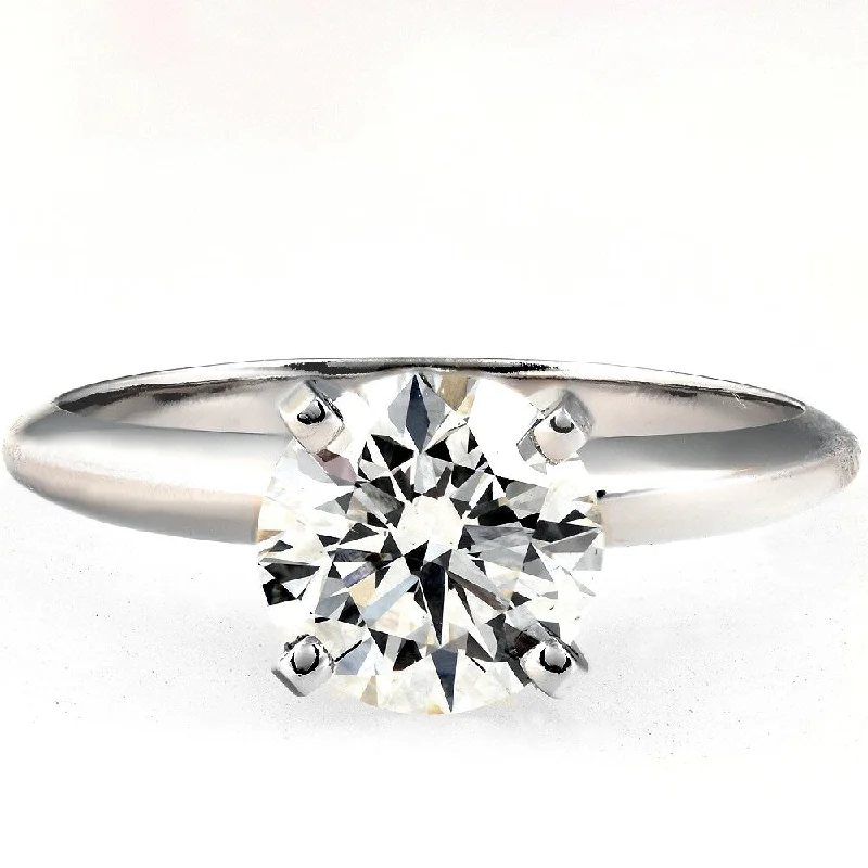 Platinum 1 5/8ct TDW Lab Grown Diamond Solitaire Engagement Ring