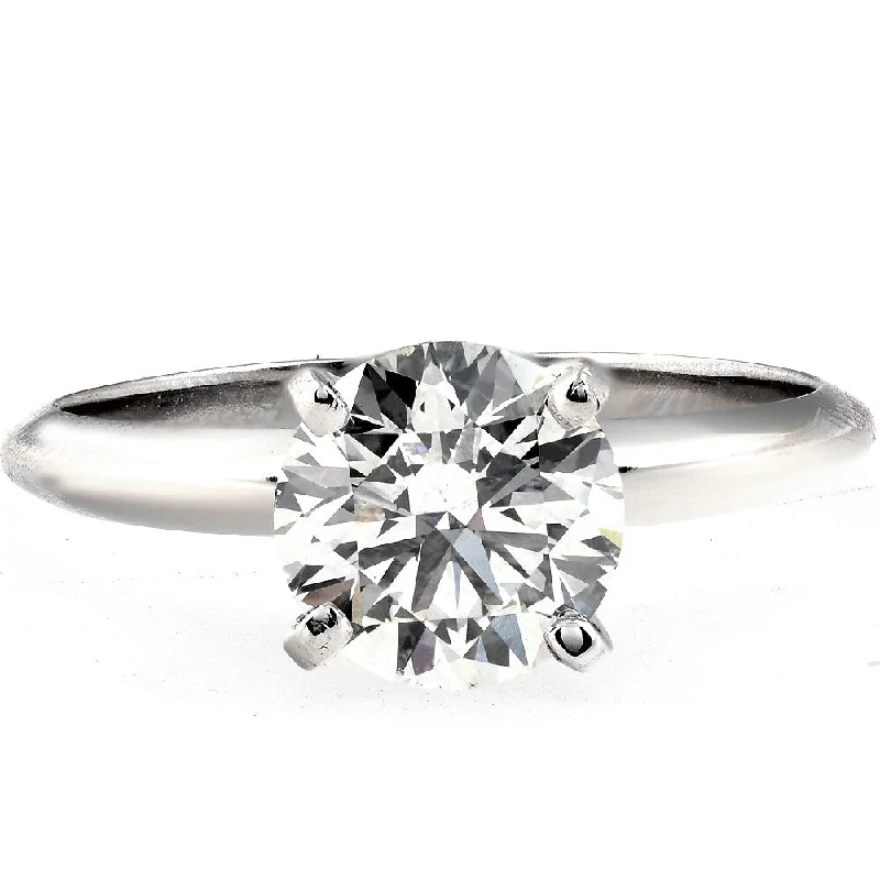 1.55CT Lab Grown Diamond Platinum Solitaire IGI Certified Engagement Ring