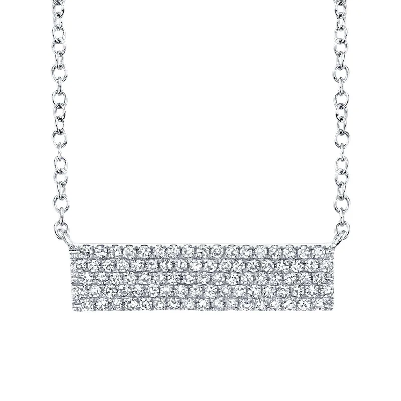 Diamond Pavé Bar Necklace