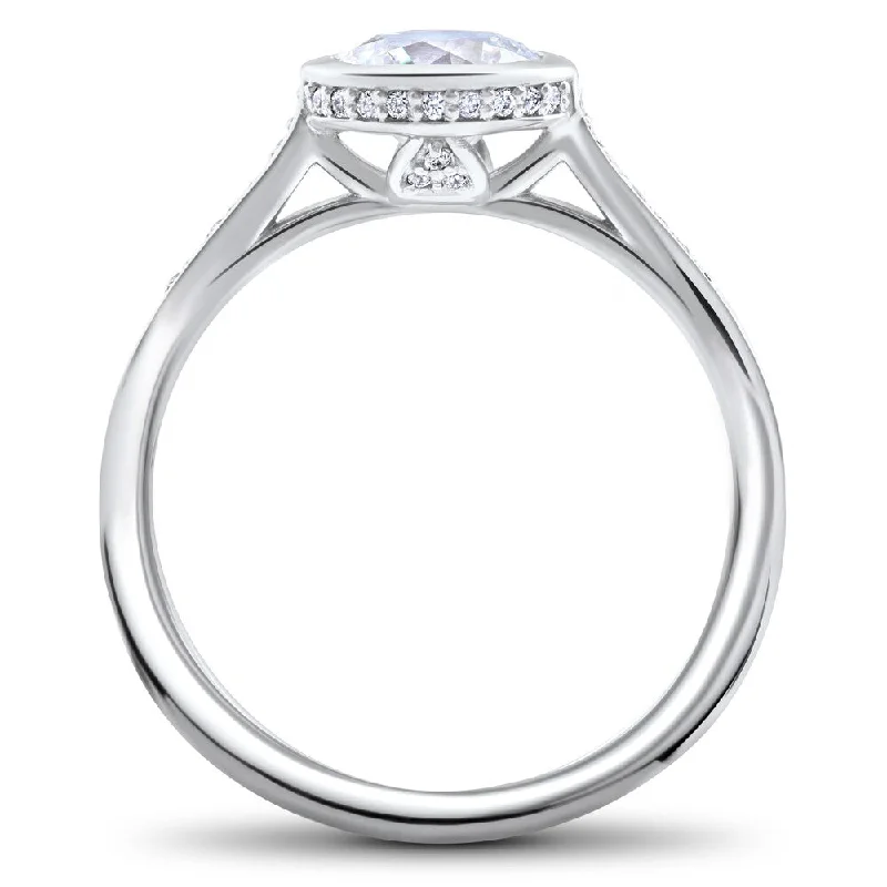 14k White Gold 5/8 ct Lab Grown Eco Friendly Diamond Engagement Ring