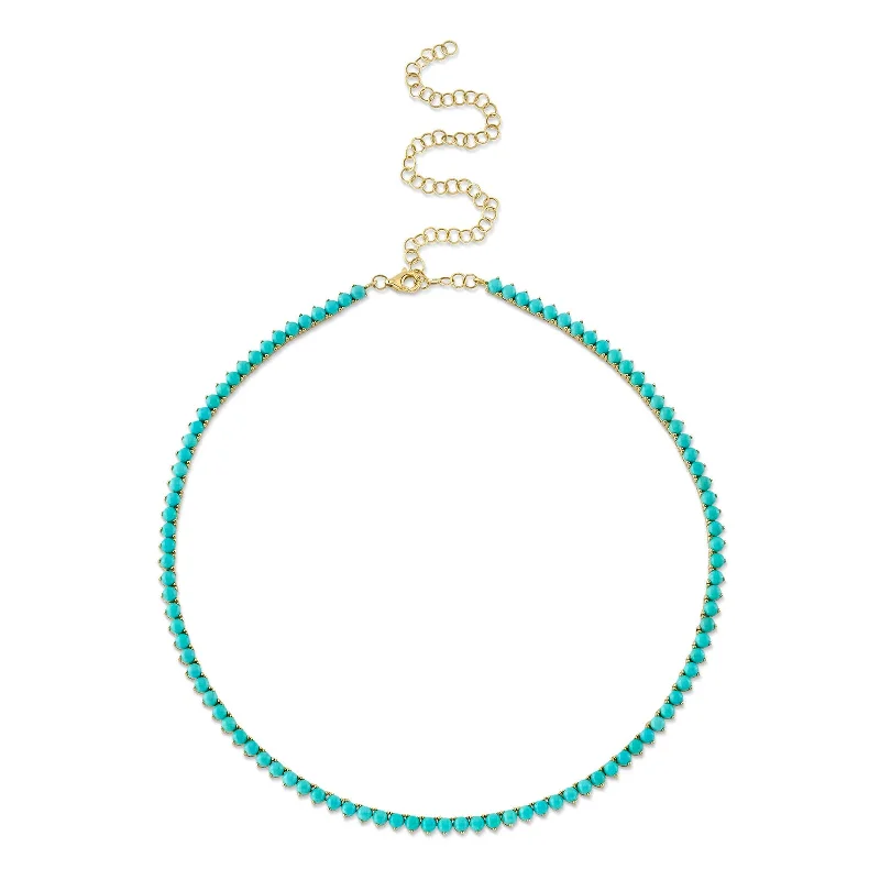 Composite Turquoise Tennis Necklace