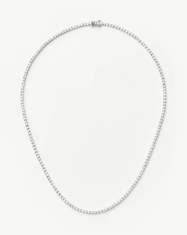 Classic Tennis Necklace | Sterling Silver Cubic Zirconia