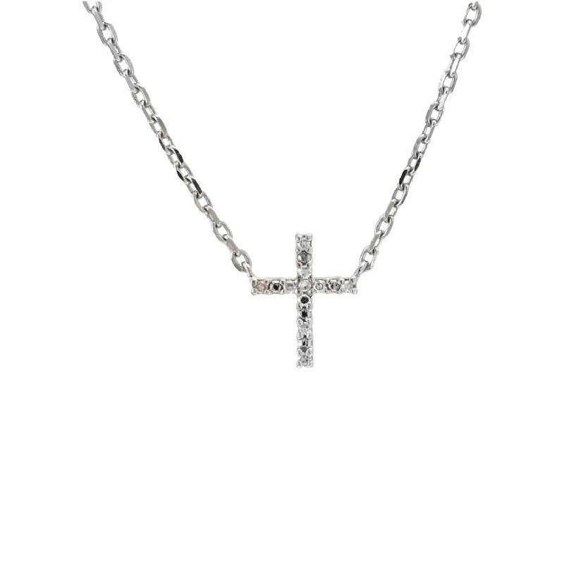 Classic Cross Necklace with Diamonds