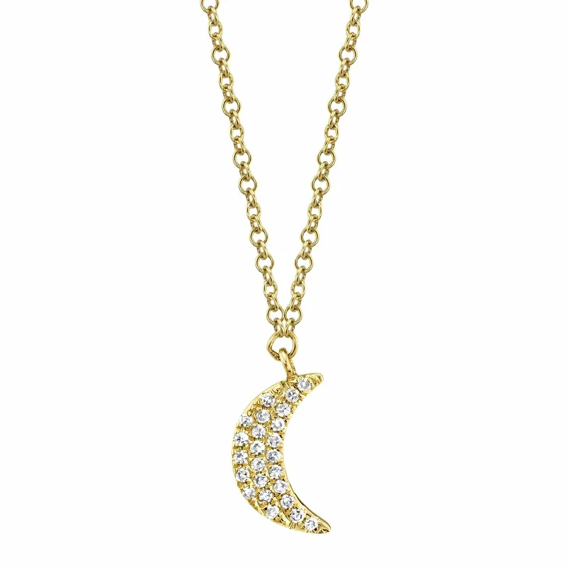 Diamond Crescent Moon Necklace