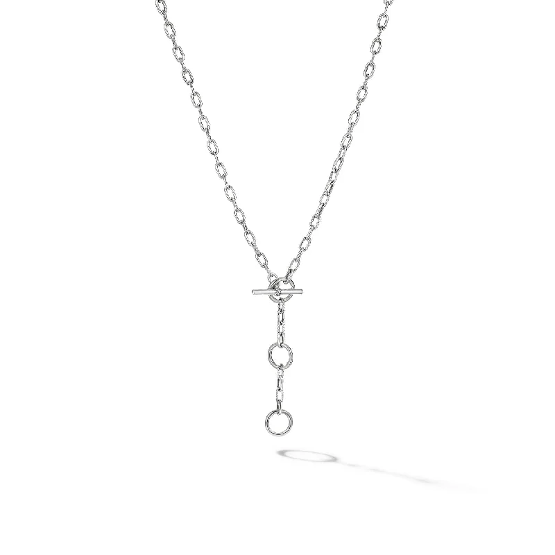 DY Madison Three Ring Chain Necklace in Sterling Silver