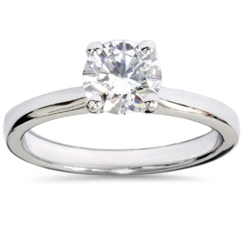 14k White Gold 1ct TDW Lab Grown Diamond Solitaire Engagement Ring