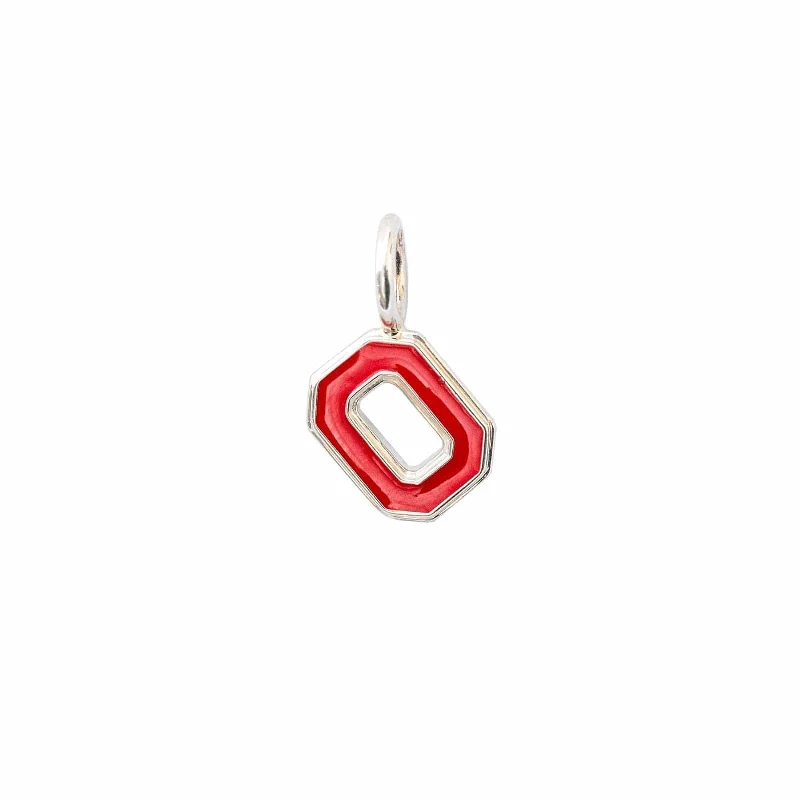 OSU Block "O" Charm with Red Enamel