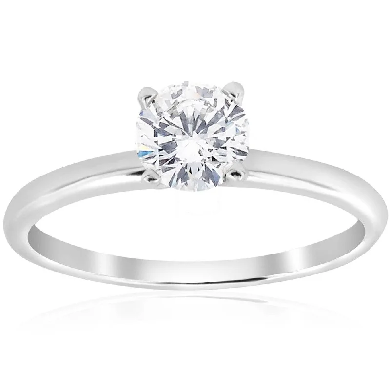 Pompeii3 14k White or Rose Gold 1/4 ct TDW Diamond Solitaire Engagement Ring